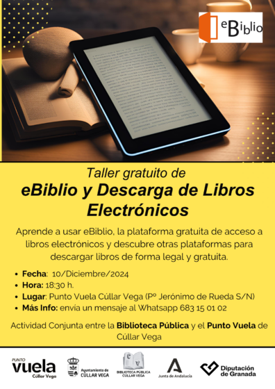 Taller gratuito de eBiblio y Descarga de Libros Electrónicos