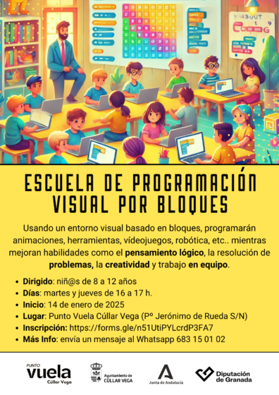 Abierto plazo de inscripción para la «Escuela de Programación Visual por bloques»
