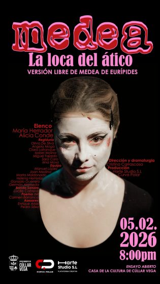 Cúllar Vega acoge el ensayo abierto de ‘Medea. La loca del ático’, una rompedora versión del clásico de Eurípides